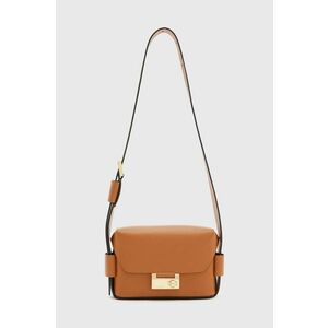 Kožená kabelka AllSaints FRANKIE CROSSBODY hnedá farba, WB572X vyobraziť