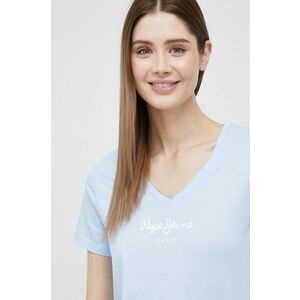 Bavlnené tričko Pepe Jeans Wendy V Neck vyobraziť