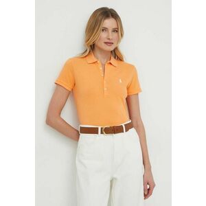 Polo tričko Polo Ralph Lauren dámsky, oranžová farba, 211870245 vyobraziť