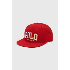 Šiltovka Polo Ralph Lauren červená farba, s nášivkou vyobraziť