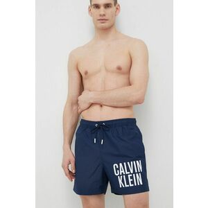 Plavkové šortky Calvin Klein tmavomodrá farba vyobraziť