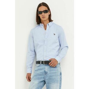 Bavlnená košeľa PS Paul Smith pánska, biela farba, slim, s golierom button-down, M2R.599R.FZEBRA vyobraziť