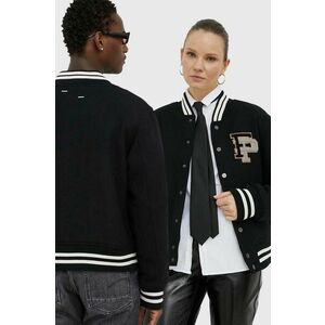 Vlnená bunda bomber Filling Pieces Varsity Jacket čierna farba, prechodná, oversize, 81422201863 vyobraziť