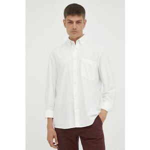 Košeľa Marc O'Polo pánska, béžová farba, voľný strih, s golierom button-down, B21724242414 vyobraziť