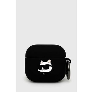 Puzdro na airpods Karl Lagerfeld AirPods 3 cover čierna farba vyobraziť