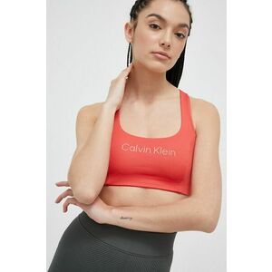 Športová podprsenka Calvin Klein Performance Essentials oranžová farba vyobraziť