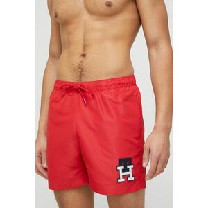 Plavkové šortky Tommy Hilfiger červená farba vyobraziť