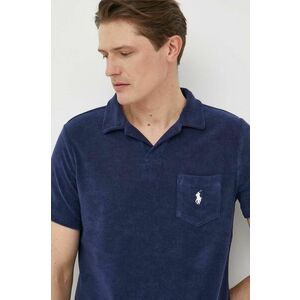 Polo tričko Polo Ralph Lauren pánske, tmavomodrá farba, jednofarebné, 710901044 vyobraziť