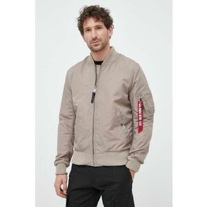 Bunda Alpha Industries pánsky, béžová farba, prechodná vyobraziť