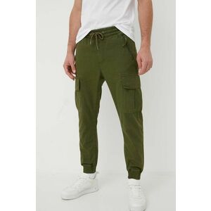 Bavlnené nohavice Alpha Industries Ripstop Jogger 116201.142, zelená farba vyobraziť