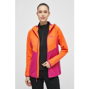 Turistická bunda Jack Wolfskin Go Hike Softshell oranžová farba vyobraziť