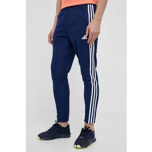 Tréningové nohavice adidas Performance Train Essentials 3-Stripes tmavomodrá farba, s nášivkou, IB8169 vyobraziť