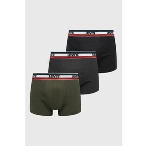 Boxerky Levi's 3-pak 37149.0814-009, pánske, zelená farba vyobraziť