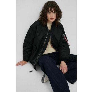 Bunda Alpha Industries MA-1 CORE WMN 108010.03-Black, dámsky, čierna farba, zimná, oversize vyobraziť