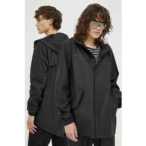 Nepremokavá bunda Rains Fishtail Jacket 18010 čierna farba, prechodná vyobraziť