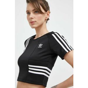 Tričko adidas Originals dámsky, čierna farba vyobraziť