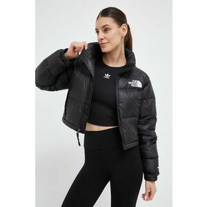 Páperová bunda The North Face NUPTSE SHORT JACKET dámska, čierna farba, zimná, NF0A5GGEKX71 vyobraziť