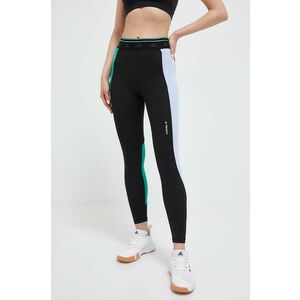 Tréningové legíny adidas Performance Techfit Colorblock čierna farba, vzorované vyobraziť