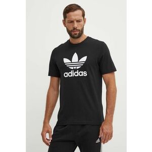 Bavlnené tričko adidas Originals Adicolor Classics Trefoil Tee IA4815-BLACK, čierna farba, s potlačou vyobraziť