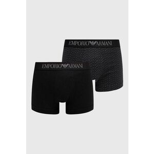 Boxerky Emporio Armani Underwear 2-pak pánske, čierna farba vyobraziť