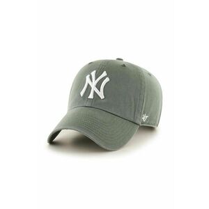 Bavlnená šiltovka 47 brand MLB New York Yankees zelená farba, s nášivkou, B-RGW17GWS-MSA vyobraziť