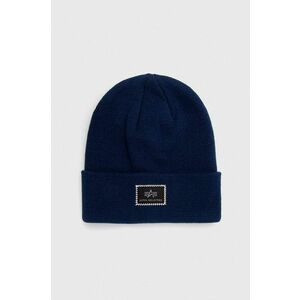 Čiapka Alpha Industries X-Fit Beanie 168905.07, tmavomodrá farba vyobraziť