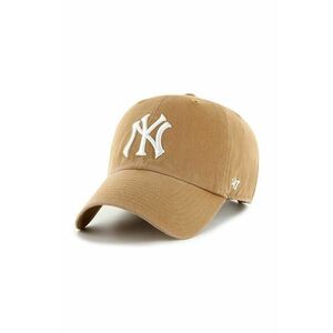 Bavlnená šiltovka 47 brand MLB New York Yankees béžová farba, s nášivkou, B-NLRGW17GWS-QLA vyobraziť