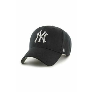 Čiapka 47 brand MLB New York Yankees čierna farba, s nášivkou vyobraziť