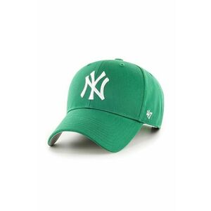 Čiapka 47 brand MLB New York Yankees zelená farba, s nášivkou vyobraziť