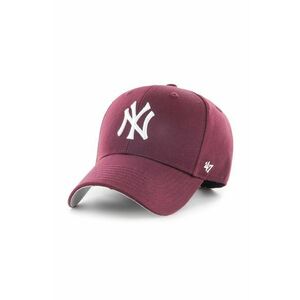 Šiltovka 47 brand MLB New York Yankees bordová farba, s nášivkou vyobraziť