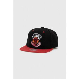 Šiltovka Mitchell&Ness Chicago Bulls čierna farba, s nášivkou vyobraziť