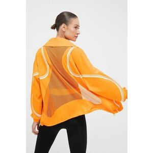 Vetrovka adidas by Stella McCartney TruePace oranžová farba, prechodná, oversize vyobraziť