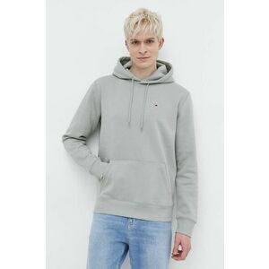 Mikina Tommy Jeans pánska, tmavomodrá farba, s kapucňou, jednofarebná, DM0DM09593 vyobraziť