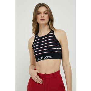 Top Tommy Hilfiger dámsky, tmavomodrá farba vyobraziť