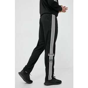 Tepláky adidas Originals ADIBREAK HN6098-BLACK, čierna farba, s nášivkou vyobraziť