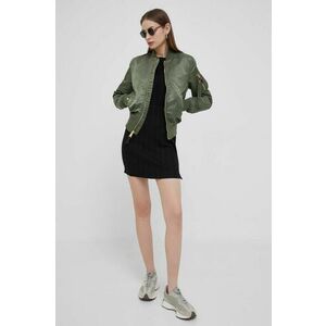 Bunda Alpha Industries MA-1 VF LW WMN dámsky, zelená farba, prechodná vyobraziť