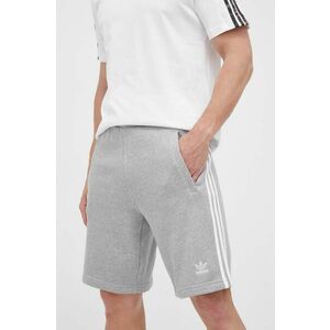 Bavlnené šortky adidas Originals Adicolor Classics 3-Stripes Sweat Shorts IA6354-grey, šedá farba vyobraziť