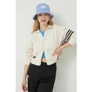 Mikina adidas Originals Neuclassics Tracktop IB7316-white, dámska, biela farba, s nášivkou vyobraziť