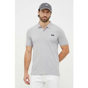 Polo tričko Calvin Klein pánske, šedá farba, jednofarebný, K10K111196 vyobraziť