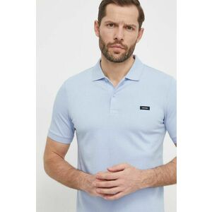 Polo tričko Calvin Klein pánsky, oranžová farba, jednofarebný, K10K111196 vyobraziť