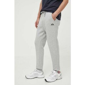 Tepláky Alpha Industries Basic Jogger SL 116370.17-grey, šedá farba vyobraziť