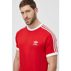 Bavlnené tričko adidas Originals Adicolor Classics 3-Stripes červená farba, vzorované, IA4852 vyobraziť