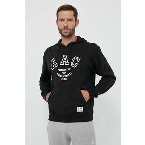 Bavlnená mikina adidas Originals pánska, čierna farba, s kapucňou, s nášivkou vyobraziť