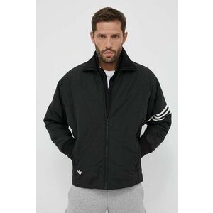 Bunda adidas Originals pánska, čierna farba, prechodná, oversize vyobraziť