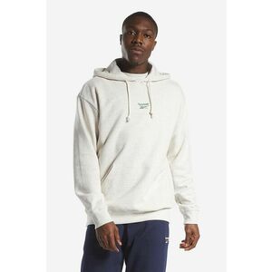 Bavlnená mikina Reebok Classic Small Vector Hoodie HS7152-CHAMEL, béžová farba, s kapucňou, melanžová vyobraziť