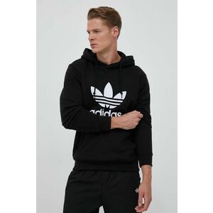 Bavlnená mikina adidas Originals Classics Trefoil Hoodie pánska, čierna farba, s kapucňou, s potlačou, IM4489 vyobraziť