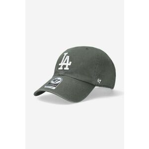 Bavlnená šiltovka 47 brand MLB Los Angeles Dodgers zelená farba, s nášivkou, B-RGW12GWSNL-MSG vyobraziť