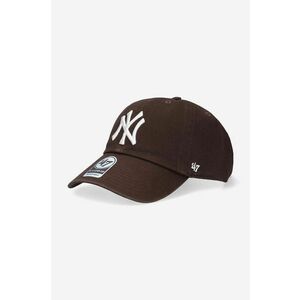 Šiltovka 47 brand MLB New York Yankees hnedá farba, s nášivkou, B-RGW17GWSNL-BW vyobraziť