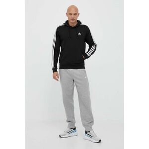 Mikina adidas Originals pánska, čierna farba, s kapucňou, s nášivkou vyobraziť