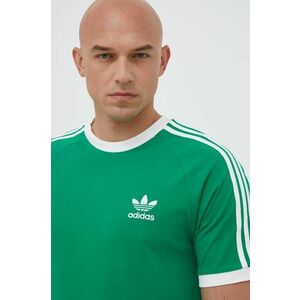 Bavlnené tepláky adidas Originals Adicolor Classics 3-Stripes Tee zelená farba, s potlačou, IM0410, vyobraziť